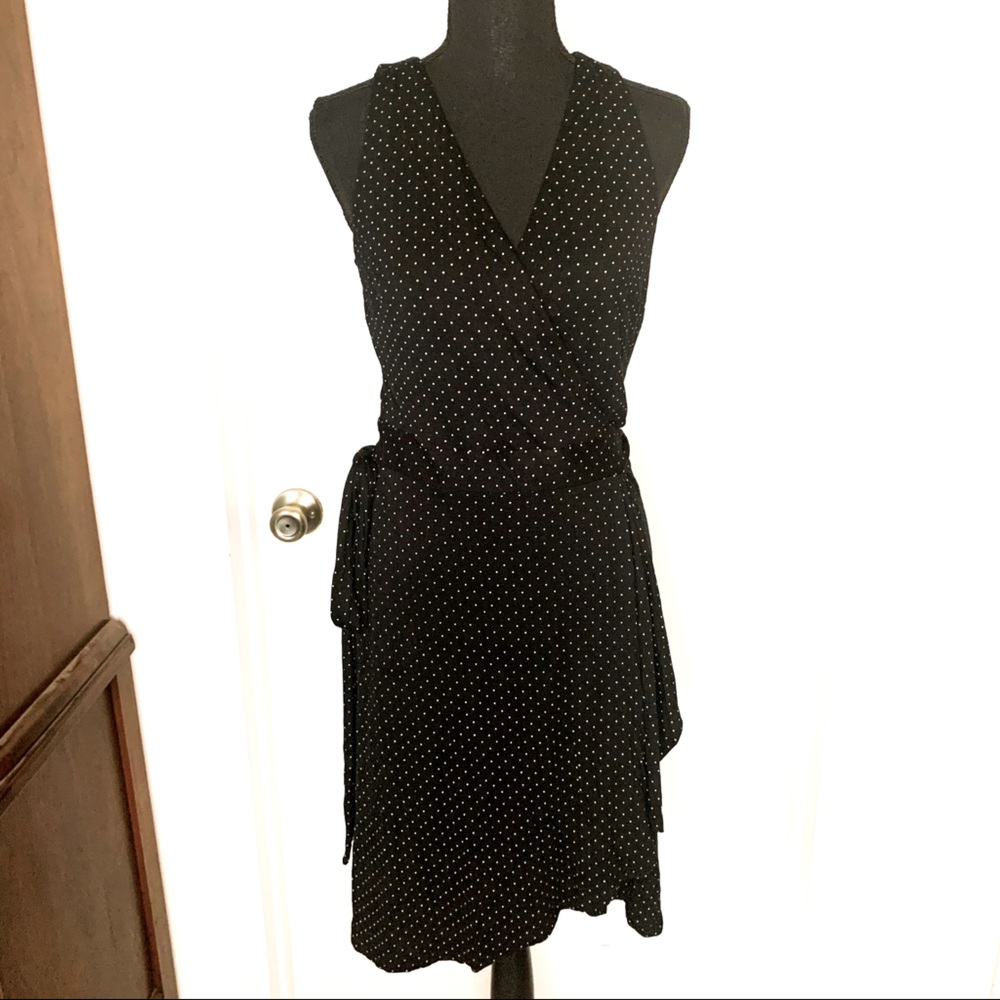 Loft Polka Dot Wrap Dress SMALL